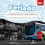 La Rioja – Captial: Este 1 de mayo no habrá servicio de transporte urbano de pasajeros