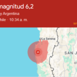 Chile: Terremoto de 6.1 grados