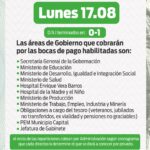 Chachos: el lunes 17 cobran los DNI terminados en 0 y 1