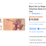 Un Chacho de $1.000 se ofrece a $11.000 en Mercado Libre